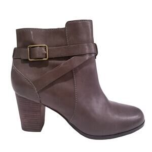 Cole Haan Grand. OS Leather Buckle Ankle Boots
